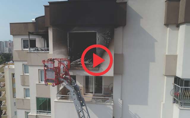 Klimadan yangın çıktı ev küle döndü